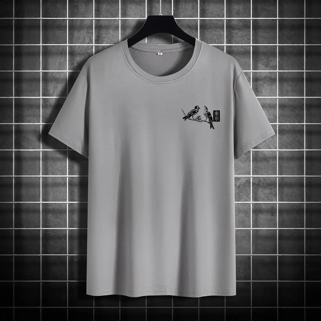 Retro Loose-fit Short-sleeve Printed T-shirt